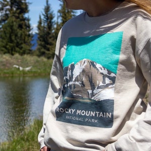 Rocky Mountain National Park Sweatshirt  - Unisex Colorado Crewneck Hiking Clothes Mountains Crewneck