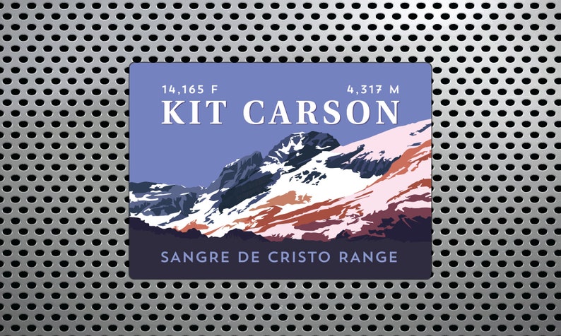 Kit Carson Peak Colorado 14er Magnet - High Quality, Durable, 14er ...