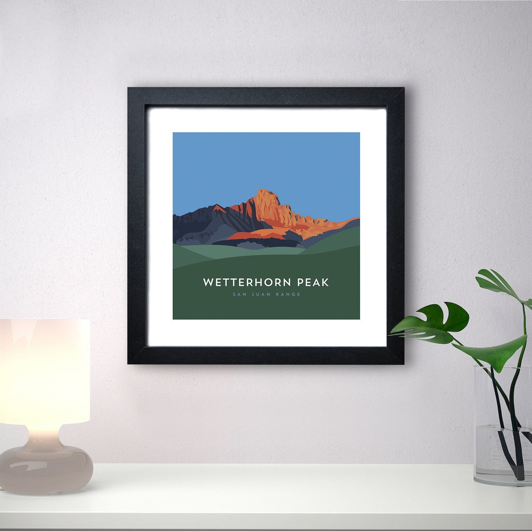 Wetterhorn Peak Colorado 14er Art Print High Quality, 14er Poster, 14er ...