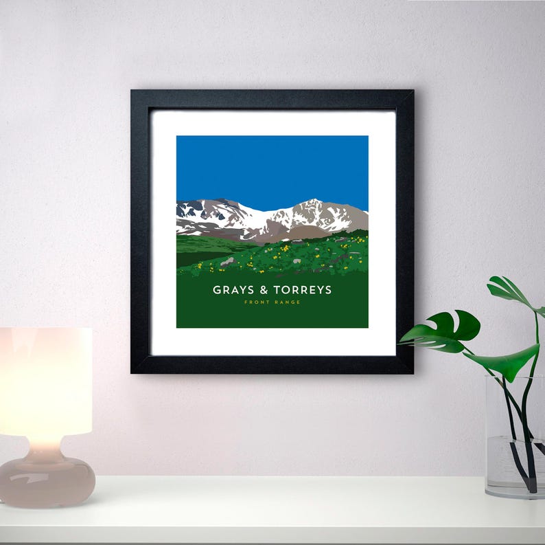 Grays & Torreys Colorado 14er Print - Custom Sizes, Framed Art ...