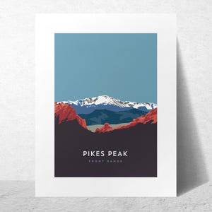 Pikes Peak Colorado 14er Print - high quality, 14er poster, custom sizes, framed art