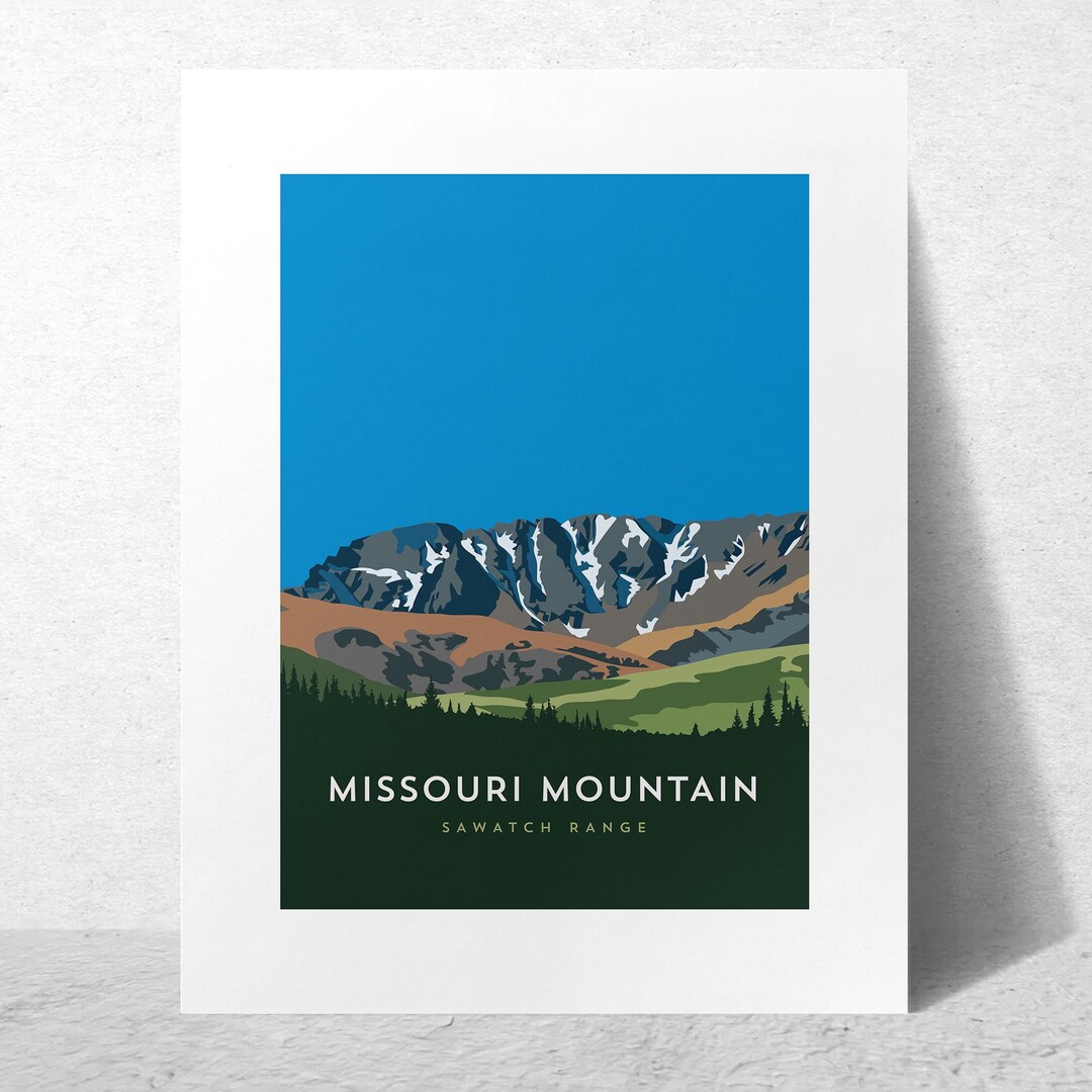 Missouri Mountain Colorado 14er Art Print - High Quality, 14er Poster ...