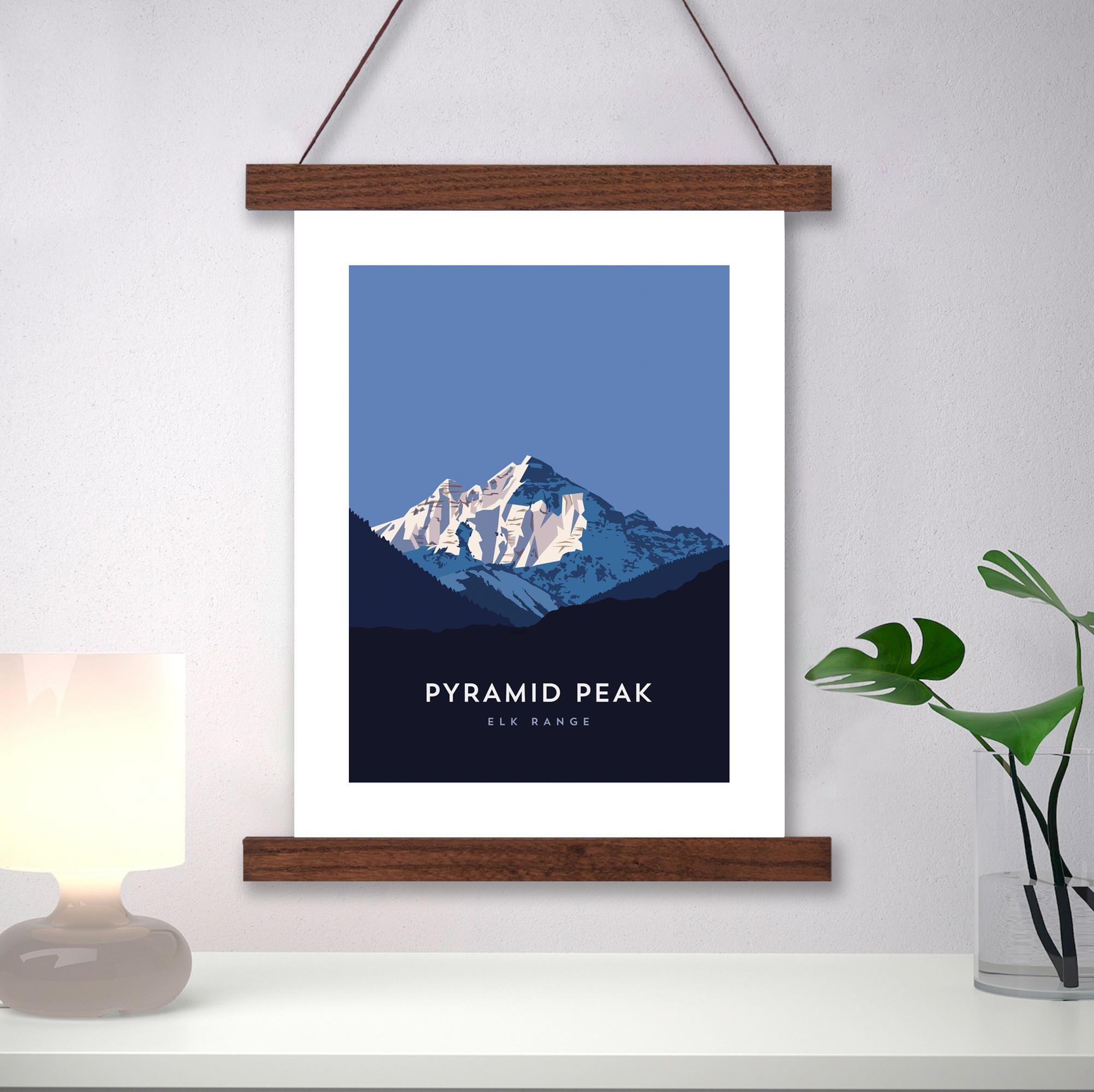 Pyramid Peak Colorado 14er Print - Custom Sizes, Framed Art, Mountain ...