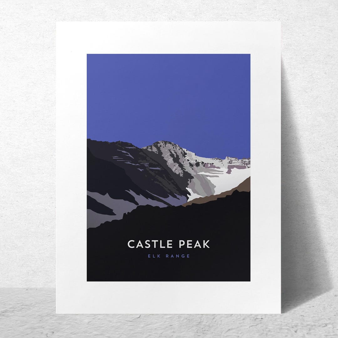 Castle Peak Colorado 14er Print - Custom Sizes, Framed Art, Mountain ...