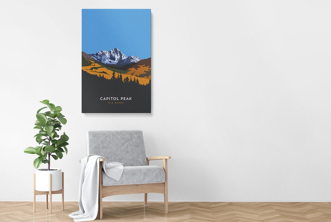 Capitol Peak Colorado 14er Canvas Print - Fine Art, Mountain ...