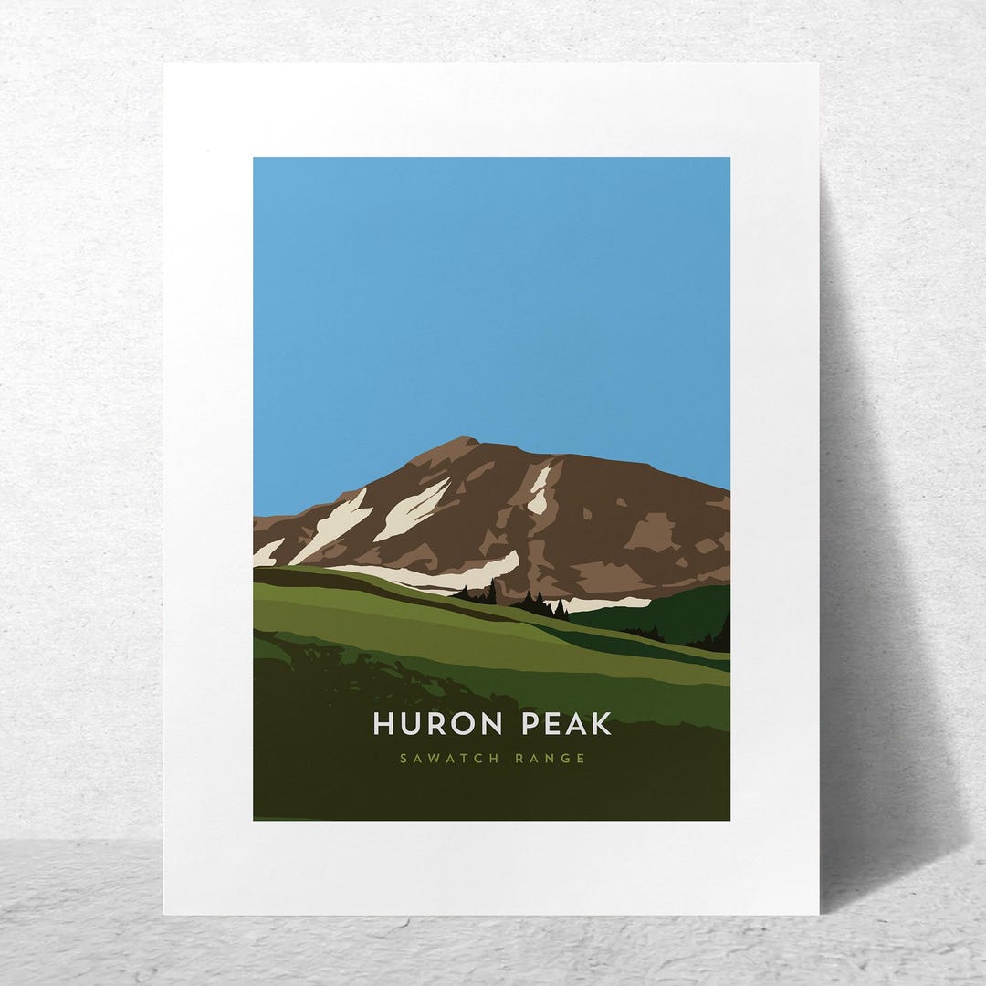 Huron Peak Colorado 14er Print - Custom Sizes, Framed Art, Mountain ...