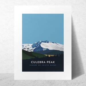 Impresión de 14er de Culebra Peak Colorado: póster de 14er de alta calidad, tamaños personalizados, arte enmarcado
