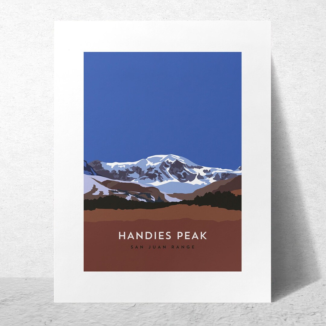 Handies Peak Colorado 14er Print - Custom Sizes, Framed Art, Mountain ...