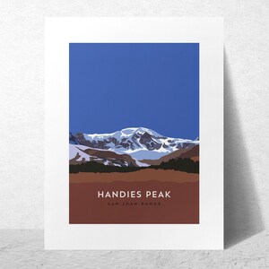Handies Peak Colorado 14er Art Print - high quality, 14er poster, custom sizes, framed art