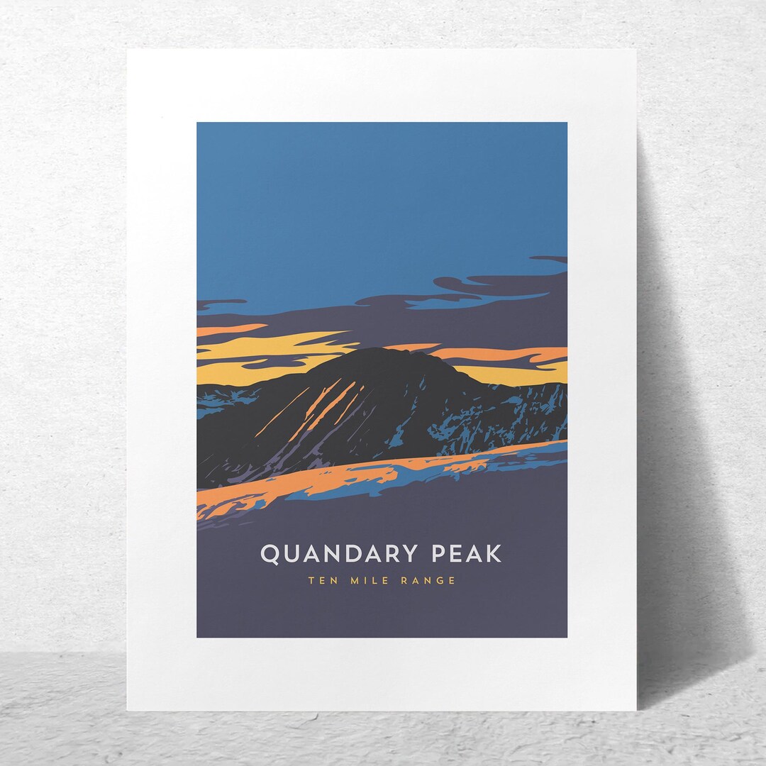 Quandary Peak Colorado 14er Print - Custom Sizes, Framed Art, Mountain ...