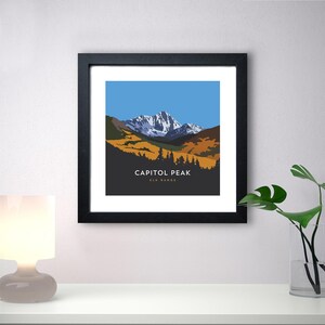 Capitol Peak Colorado 14er Art Print - High Quality, 14er Poster ...
