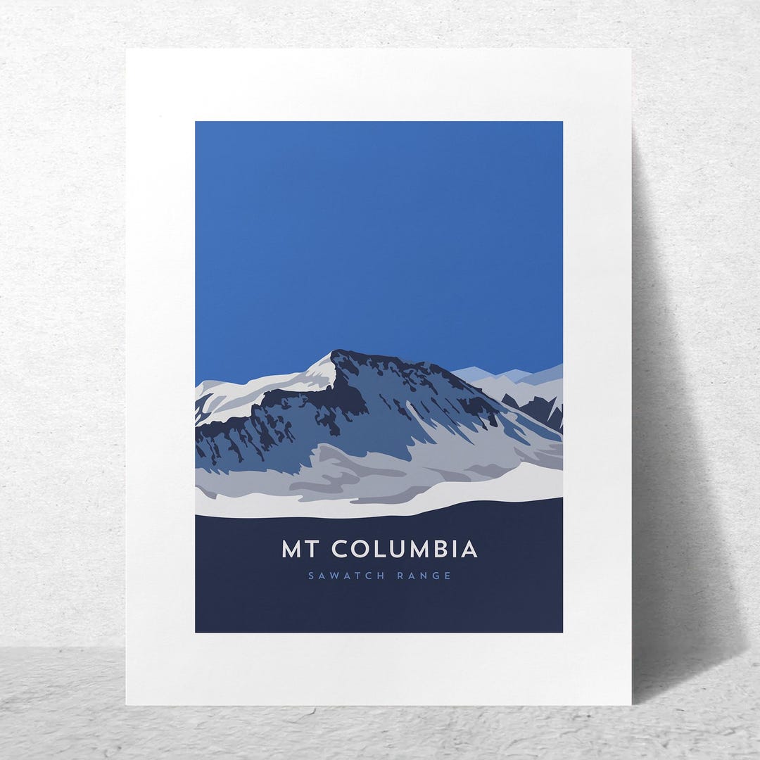 Mount Columbia Colorado 14er Print - Custom Sizes, Framed Art, Mountain ...