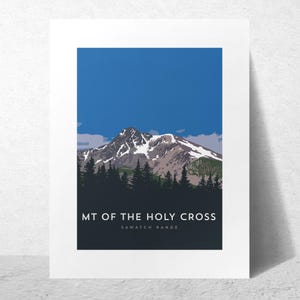 Mount of the Holy Cross Colorado 14er Art Print - poster, custom sizes, framed