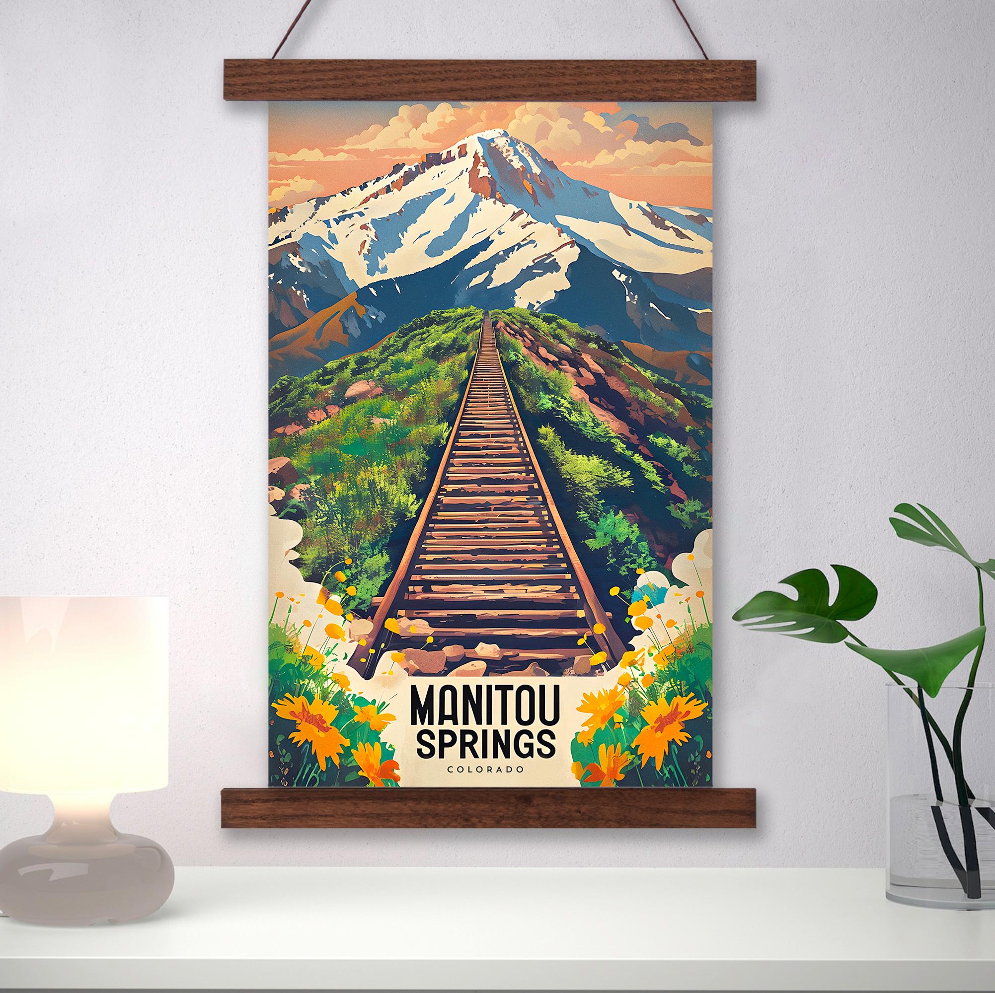 Manitou Sign Manitou Incline Poster - Colorado Art Print, Archival Grade Paper ...