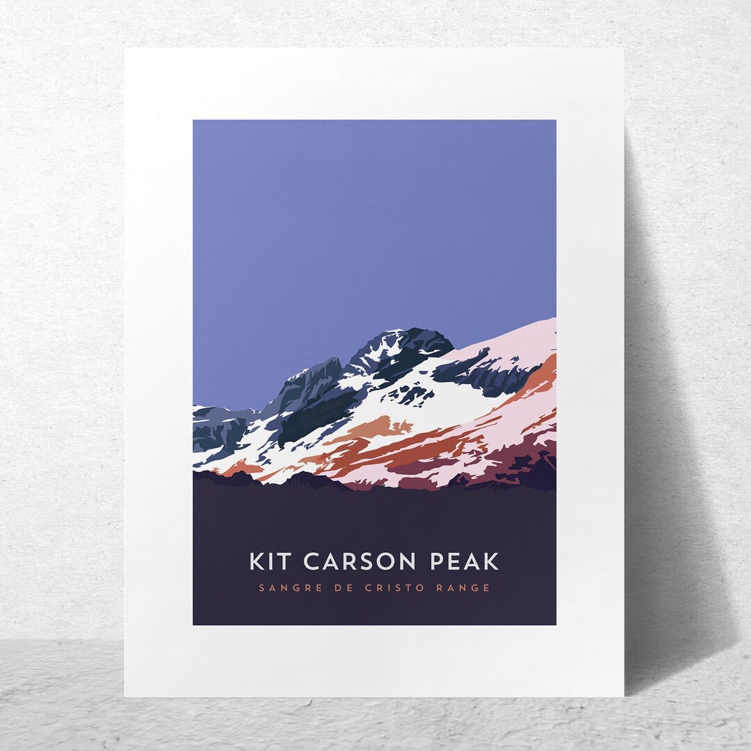 Kit Carson Peak Colorado 14er Print - Custom Sizes, Framed Art ...