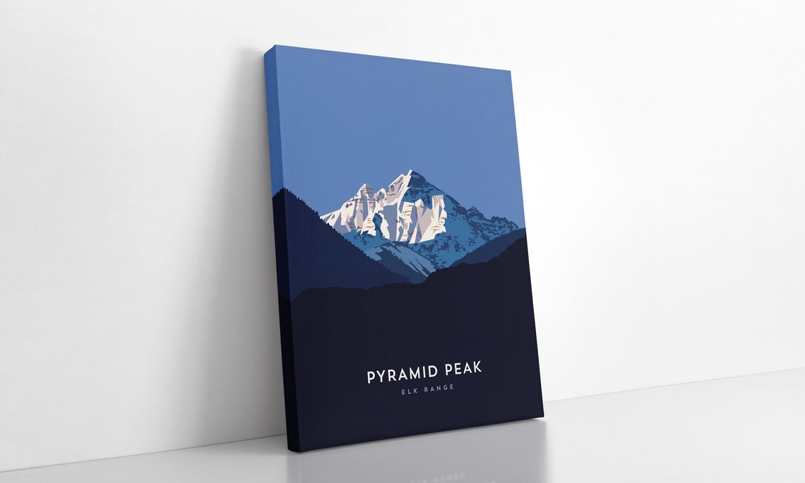 Pyramid Peak Colorado 14er Canvas Print - Fine Art, High Quality, 14er ...