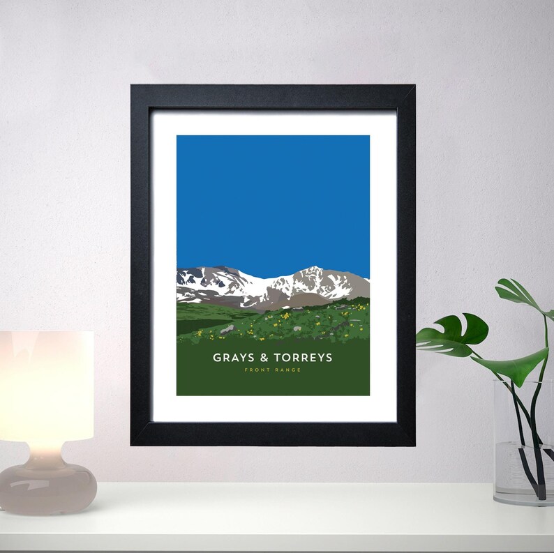 Grays & Torreys Colorado 14er Print - Custom Sizes, Framed Art ...