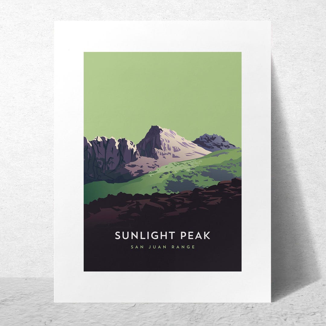 Sunlight Peak Colorado 14er Print - Custom Sizes, Framed Art, Mountain ...