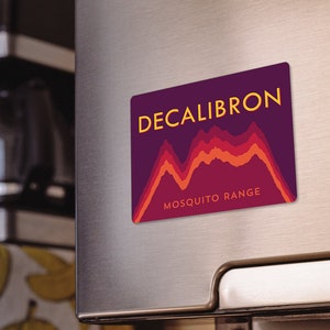 Decalibron Elevation Graph Colorado 14er Magnet - high quality, durable, 14er mountain illustration, 14ers