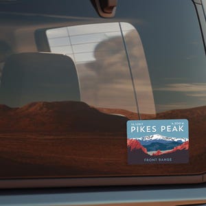 Pikes Peak Colorado 14er Sticker - High Quality, Weatherproof, 14er ...