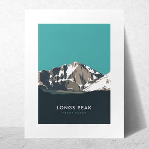 Longs Peak Colorado 14er Art Print - high quality, 14er poster, custom sizes, framed art