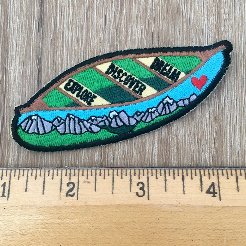 Canoe Patch Dream Discover Explore IronOn and/or SewOn Etsy