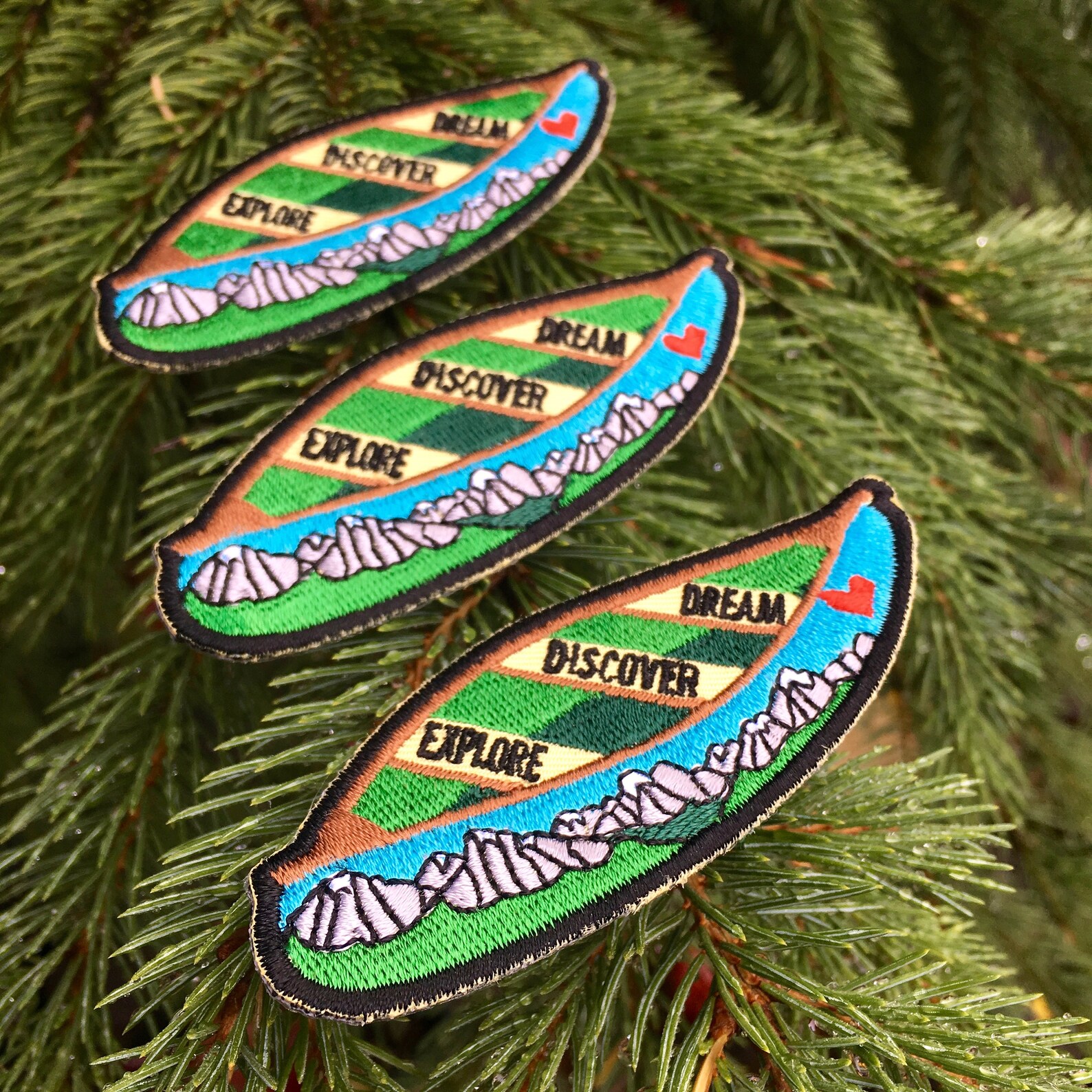 Canoe Patch Dream Discover Explore IronOn and/or SewOn Etsy