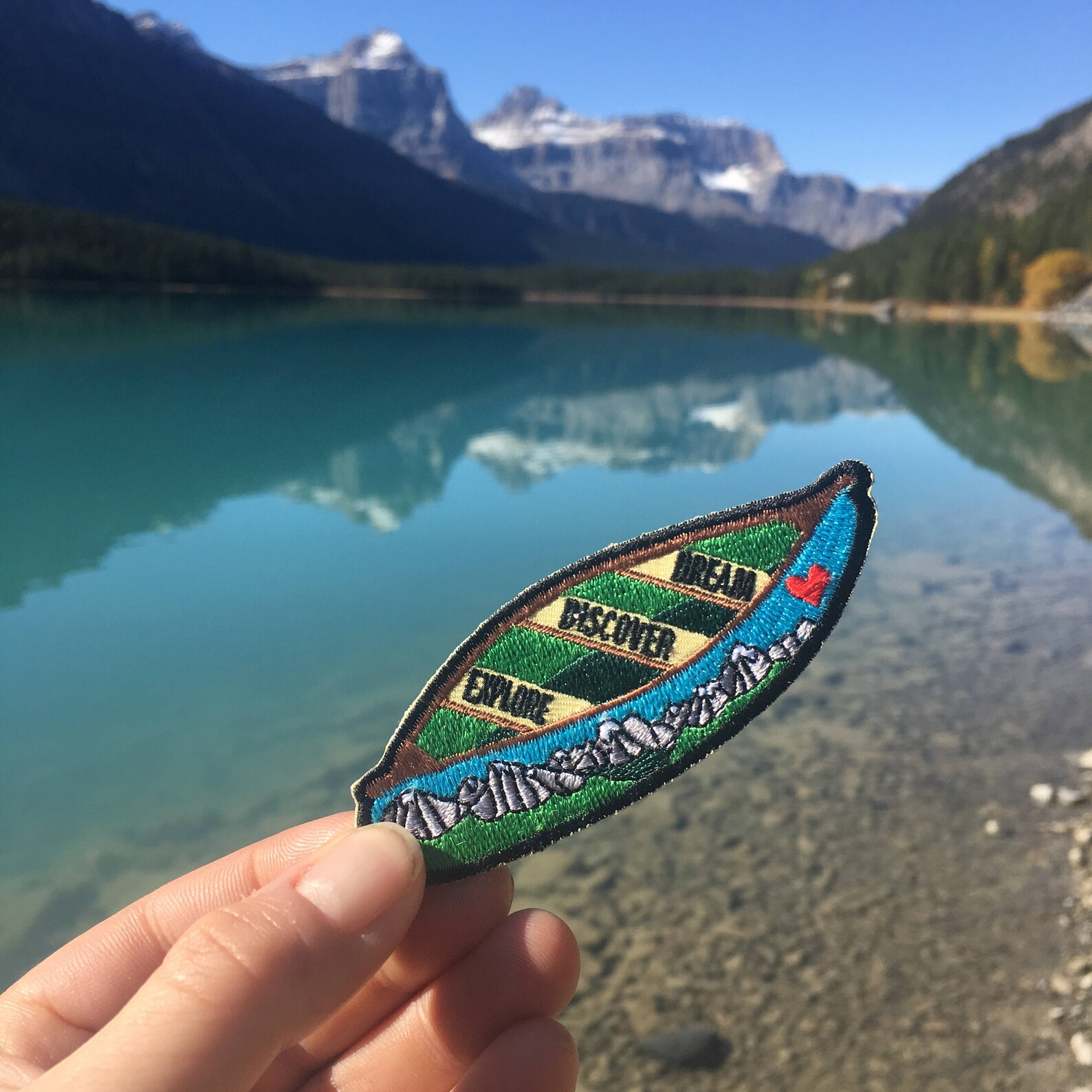 Canoe Patch Dream Discover Explore IronOn and/or SewOn Etsy