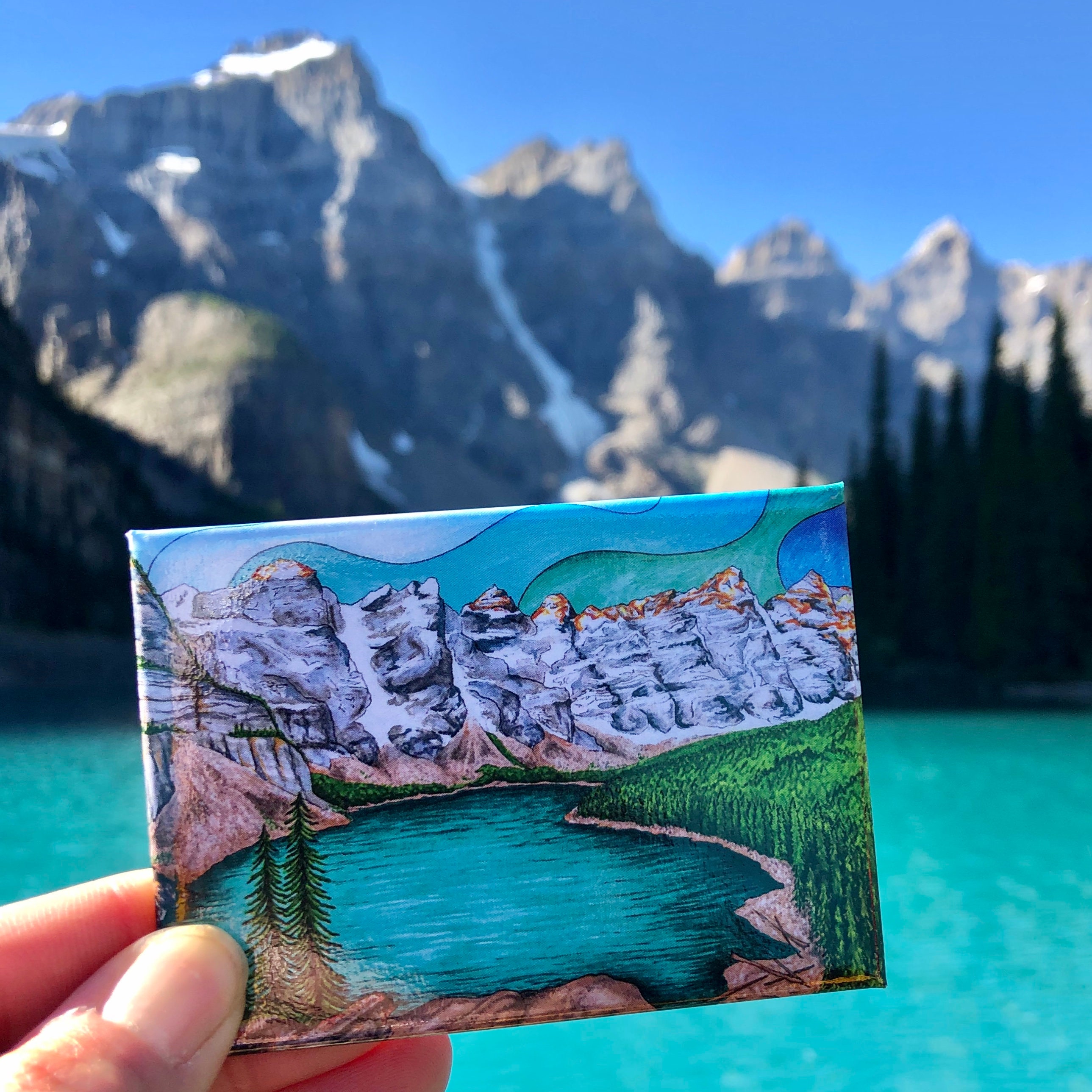Moraine Lake Lake Louise Fridge Canada Rigid Etsy
