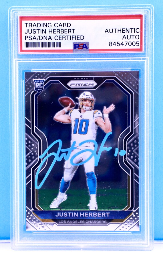 2020 Panini Silver #325 Justin Herbert Autographed, Grade Psa/dna  Certified, Rookie Card (graded PSA-DNA Certified) Matching Blue Autograph -  Etsy