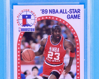 Graded 1989 Hoops Basketball Michael Jordan #21 All Star