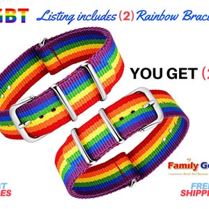 Pride Bracelet, Rainbow Striped Pattern Multi-Colored Bracelet. Gay Pride Friendship Bracelet. Receive 2 Pcs.  Gay, Lesbian Pride Bracelets.