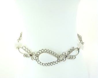 Dainty Hand Crafted Peruvian bracelet with semi precious stones.