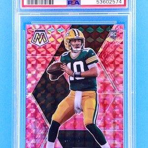 Graded 2020 Panini Mosaic Pink Prism #211Jordan Love, Rookie Card  (PSA-10 Certified/Gem Mint) (Green Bay Packers QB) Perfection 10 Gem PSA