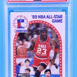 Graded 1989 Hoops Basketball Michael Jordan #21 All Star Card (PSA-9 Certified Mint) The G.O.A.T. (Greatest of all time) The real deal