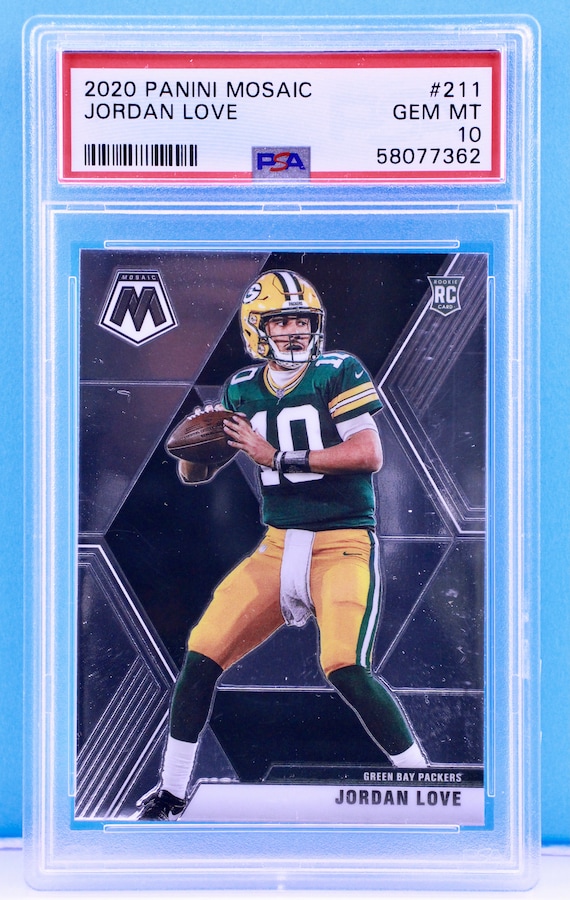 Graded Psa 2020 Panini Mosaic #211 Jordan Love, Rookie Card (PSA
