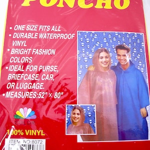 12 Adult Unisex Reusable Rain Ponchos with Drawstring Hood. (Listing is for a total of 12 ponchos)