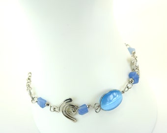 Dainty Hand Crafted Peruvian bracelet with semi precious stones