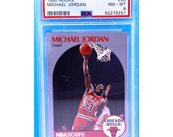 Michael Jordan NBA Hoops 1990 Basketball Card No. 65 Graded 5/10
