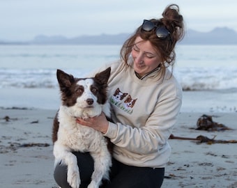 Hand Embroidered Pet Portrait Sweatshirt: Custom Dog/Pet Jumper DISPATCH 6 weeks