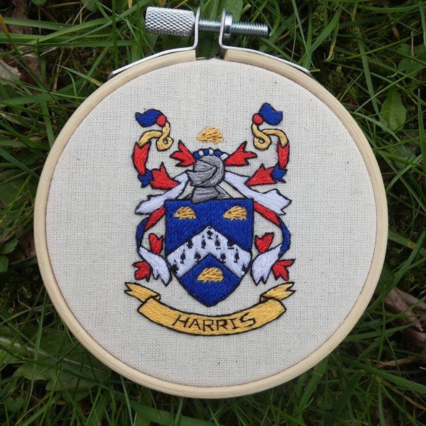 Family Crest Embroidery Design Etsy