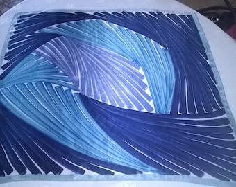 VINTAGE  S. MICHAEL SCARF  satin  Italy 1980s