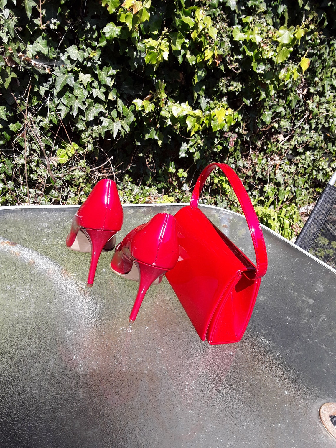 Graceland elegant red lacquered shoes and red lacquered Etsy