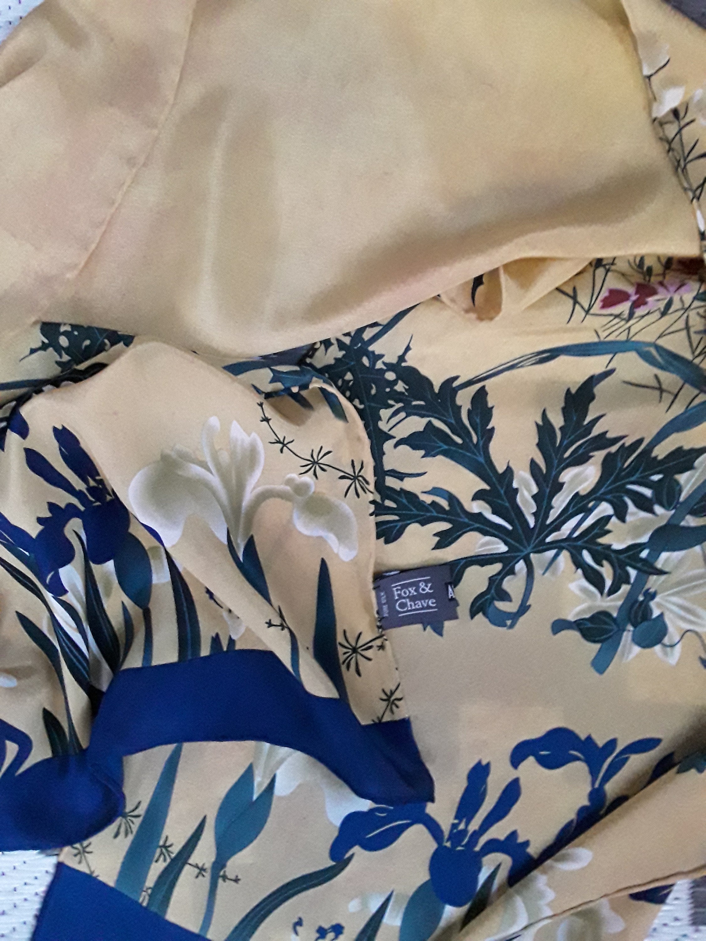 FOX u0026 CHAVE / ASHMOLEAN Botanical Design Silk Scarf Shawl - Etsy Australia