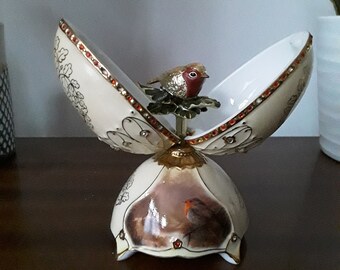 VINTAGE porcelain  egg but not the  music box