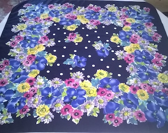 VINTAGE  SCARF  floral  , style 1990