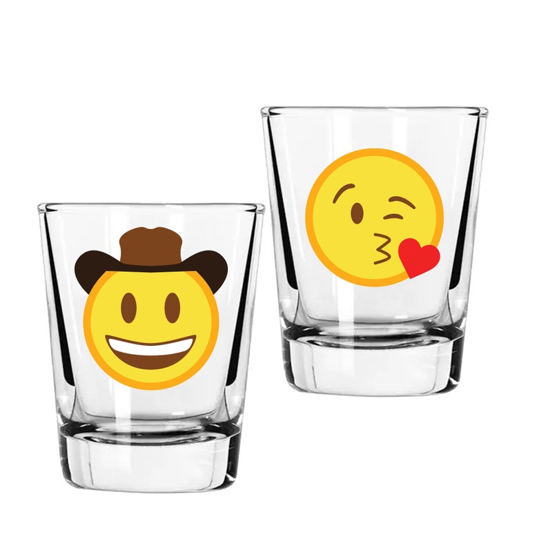 Emoji Shot Glasses Set Of 2