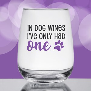 I have only had one In dog wines Stemless Wine Glass 17oz 