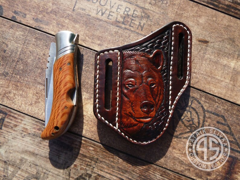 Pancake Sheath for Buck 110 Knife Folding Knife Tooled Etsy