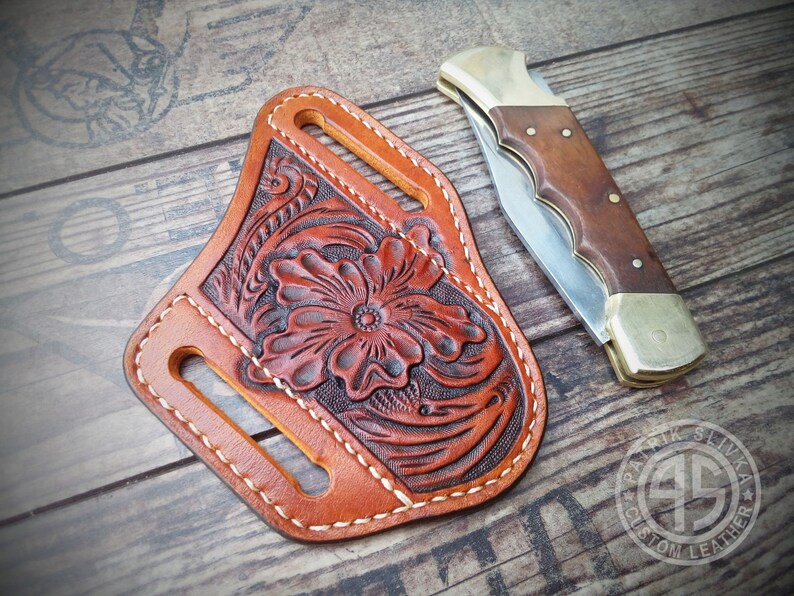 Pancake Sheath for Buck 110 Knife Folding Knife Tooled Etsy